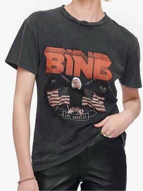 Ing Black Short-Sleeve Tee with Orange BING Graphic